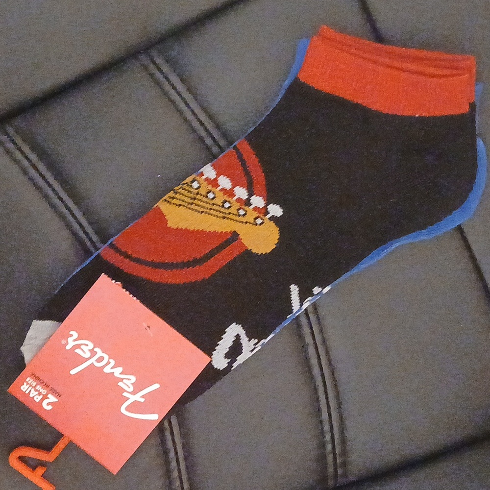 New!Fender 2 Pair Socks